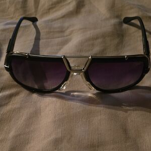 Vintage Cazal Blackish/Purple Lens & Blaxk Frame Sunglasses
